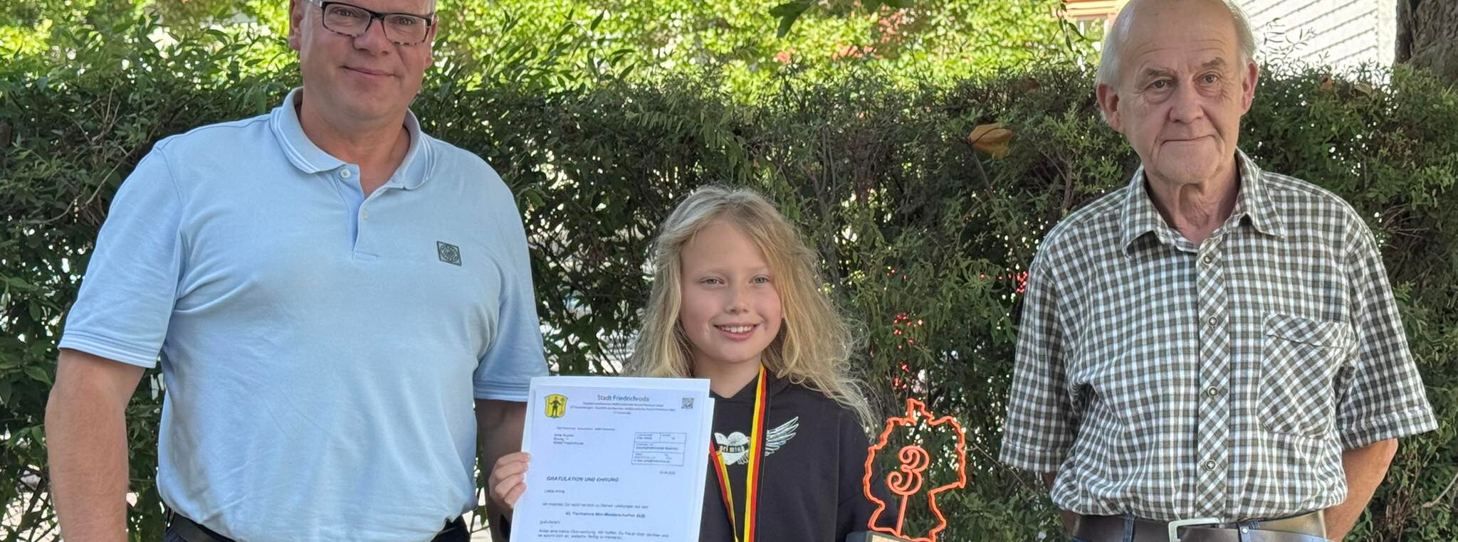 Ehrung sportlicher Leistungen für Arina Kucher